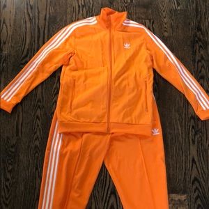 Orange Adidas tracksuit brand new condition